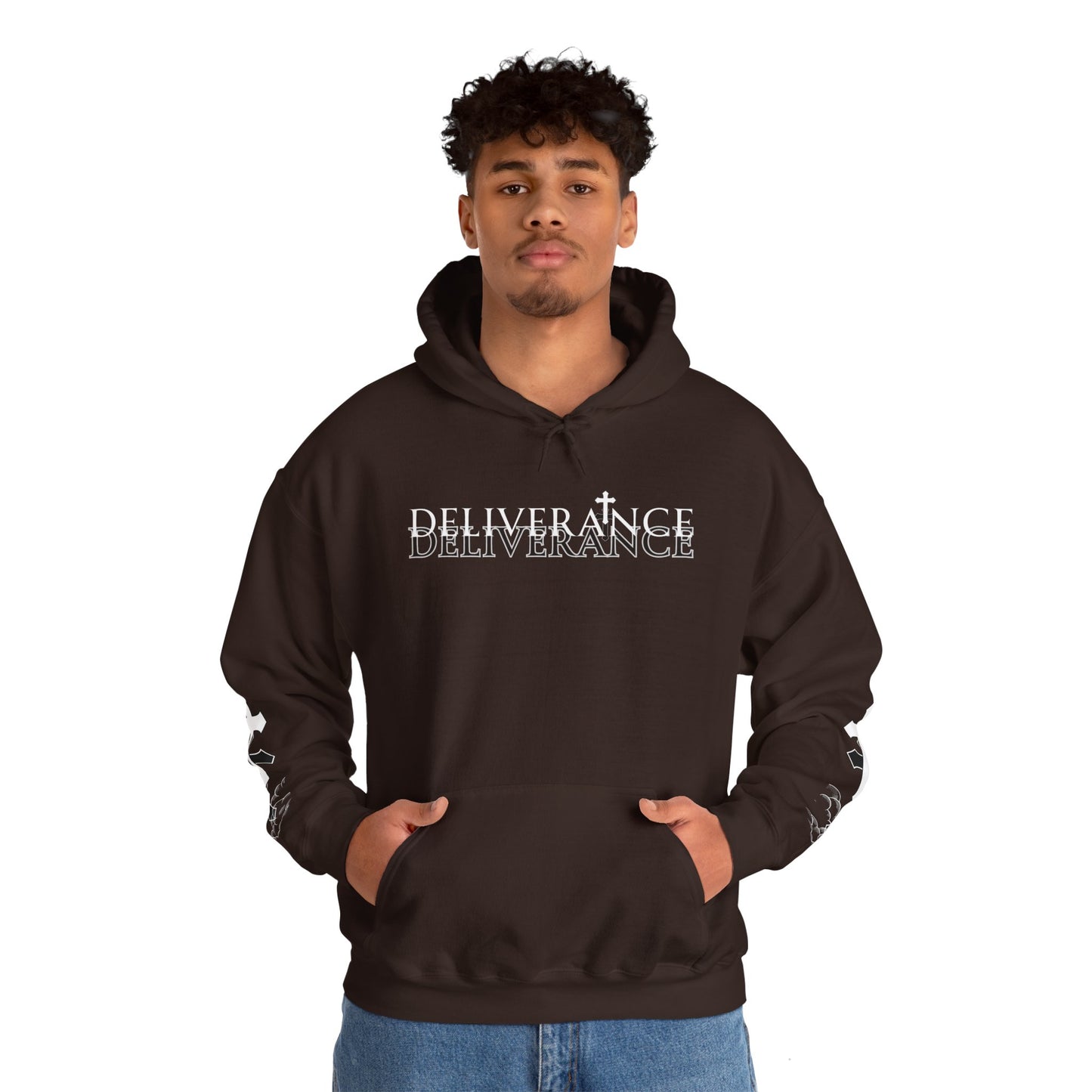 Deliverance cross and clouds Hooded Sweatshirt