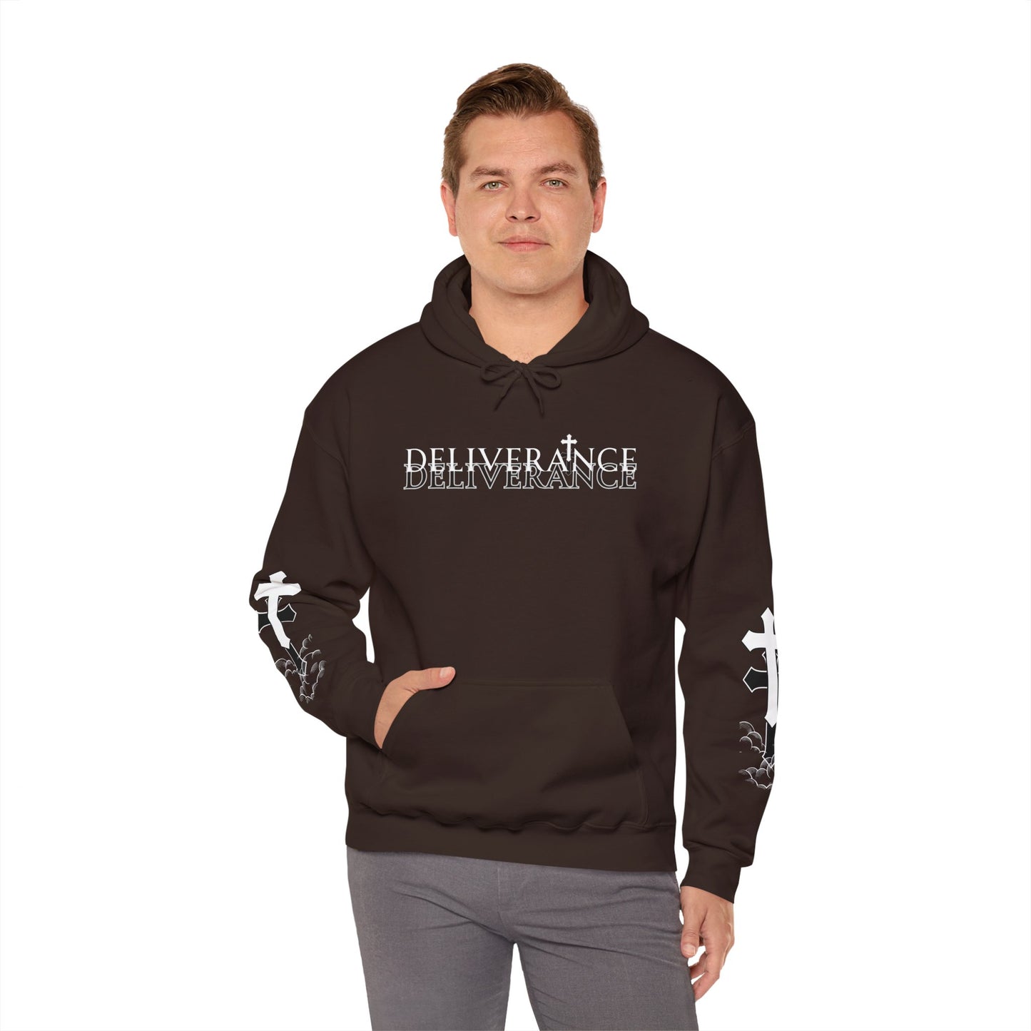 Deliverance cross and clouds Hooded Sweatshirt