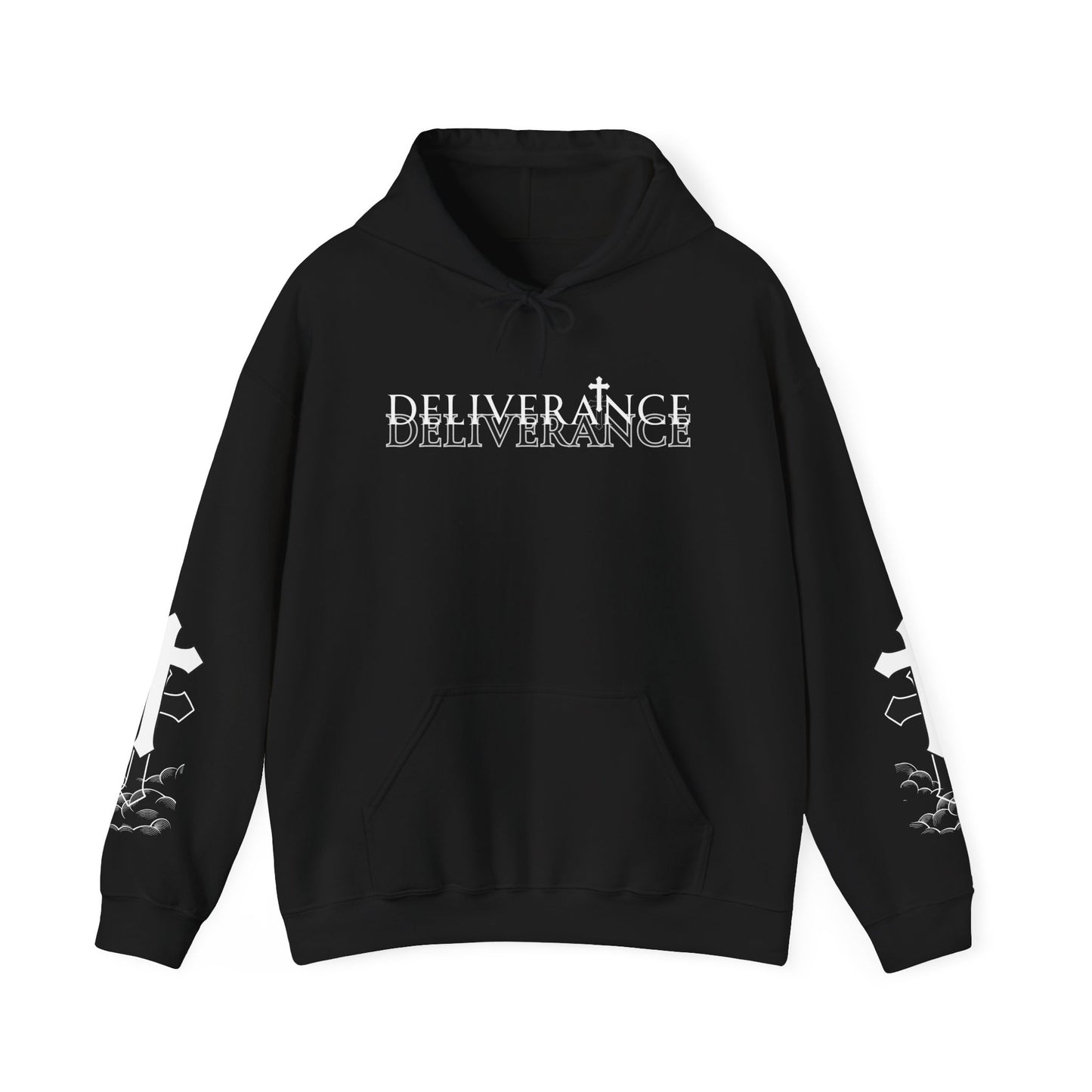 Deliverance cross and clouds Hooded Sweatshirt