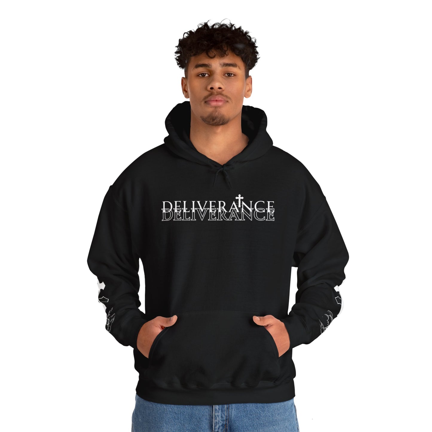Deliverance cross and clouds Hooded Sweatshirt