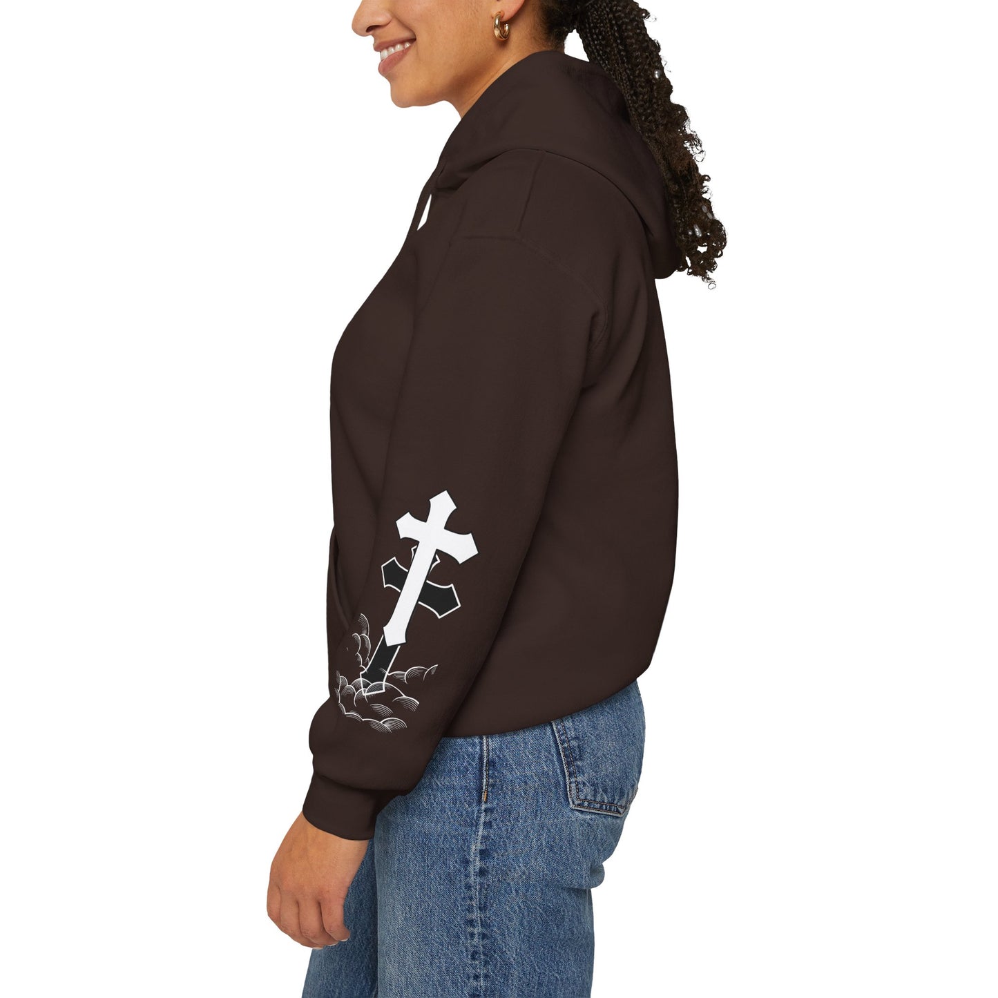 Deliverance cross and clouds Hooded Sweatshirt