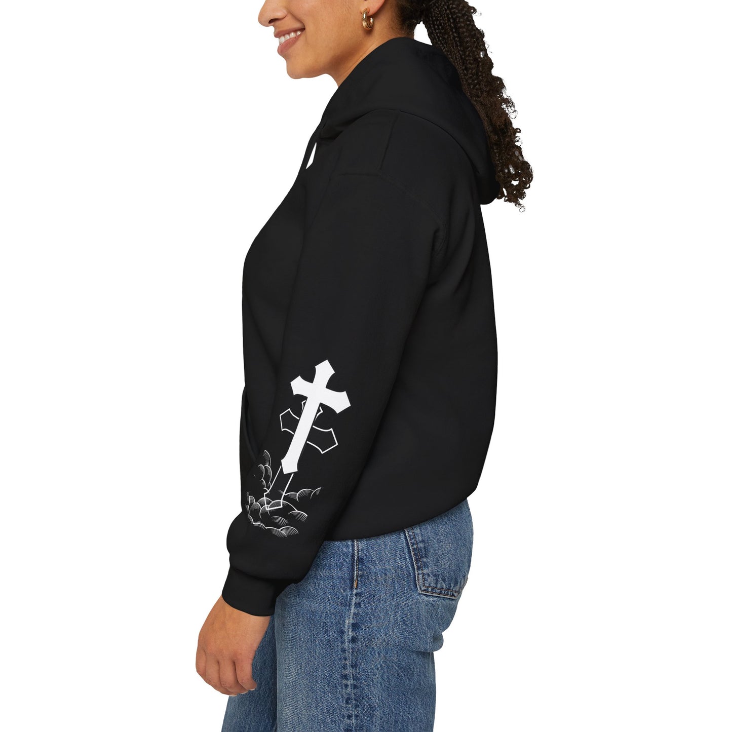 Deliverance cross and clouds Hooded Sweatshirt